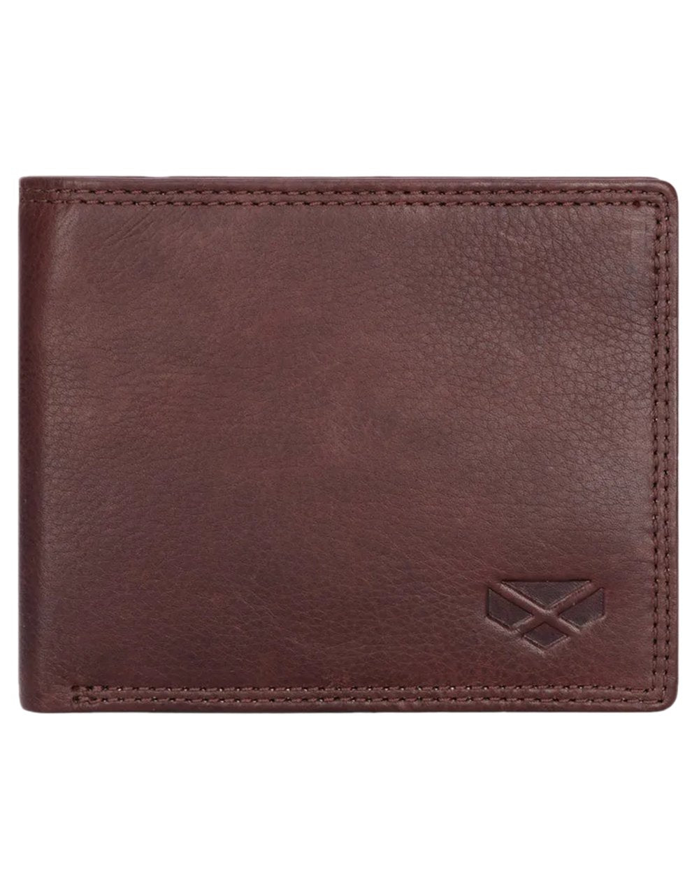 Conker Coloured Hoggs of Fife Monarch Leather Credit Card Wallet on white background #colour_conker
