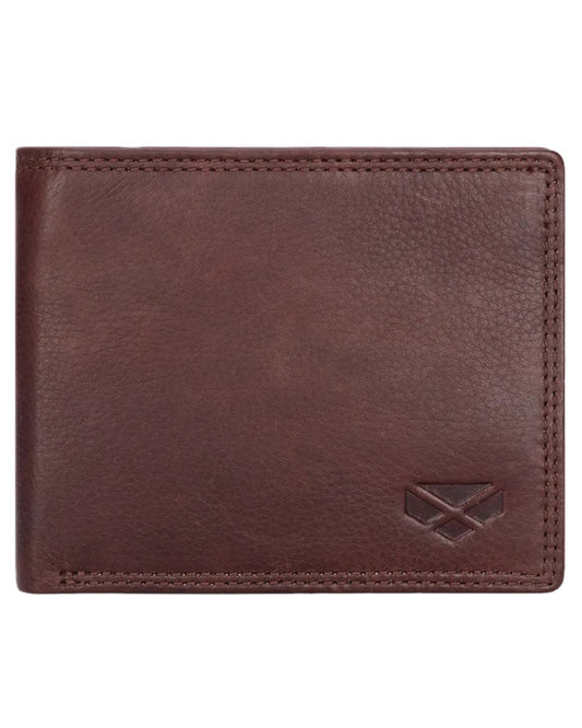 Conker Coloured Hoggs of Fife Monarch Leather Credit Card Wallet on white background #colour_conker