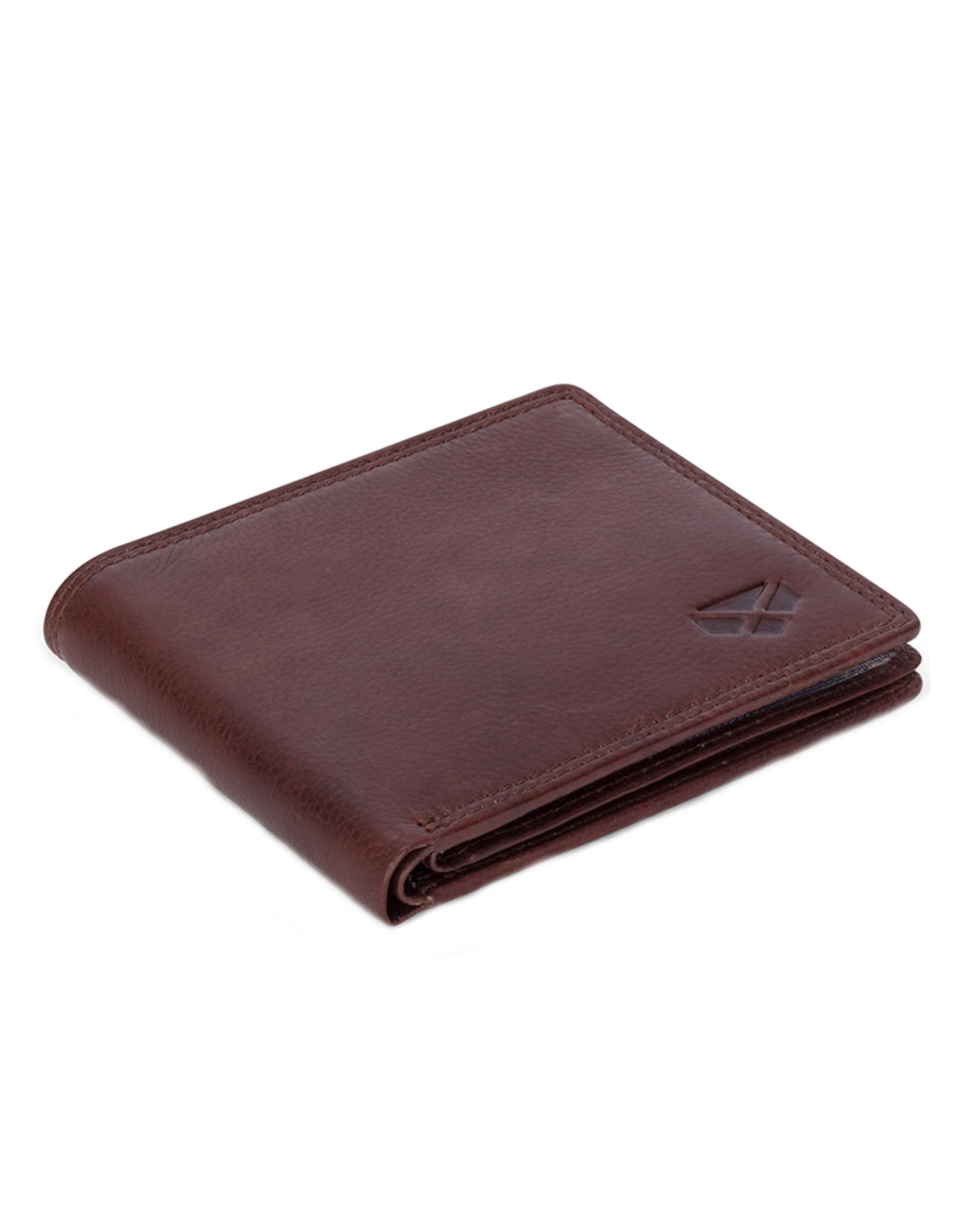 Conker Coloured Hoggs of Fife Monarch Leather Credit Card Wallet on white background #colour_conker