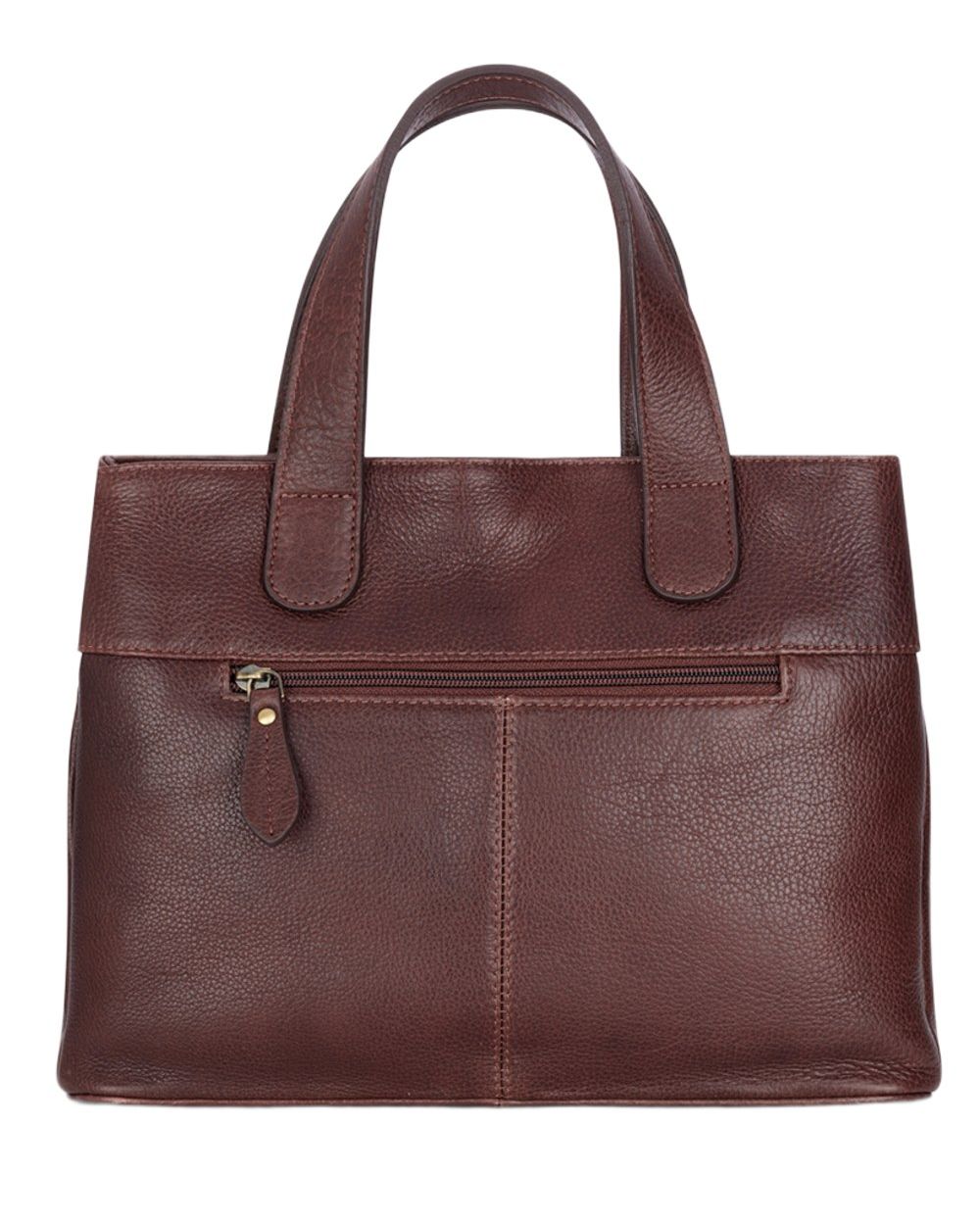 Conker Coloured Hoggs of Fife Monarch Leather Handbag on white background #colour_conker