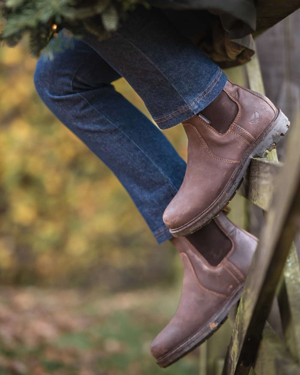 Dark Brown Coloured Hoggs of Fife Northumberland II Ladies Dealer Boots on outdoor background #colour_dark-brown