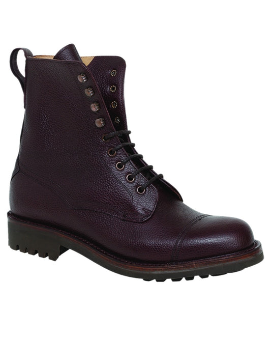 Dark Brown Coloured Hoggs of Fife Rannoch Veldtschoen Lace Boot on white background #colour_dark-brown