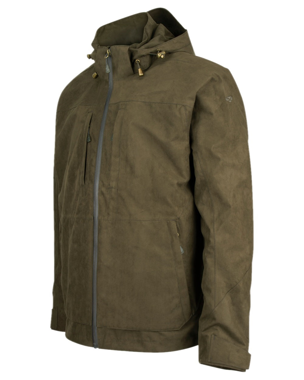 Brown Coloured Hoggs of Fife Rannoch Waterproof Shooting Jacket on white background #colour_brown