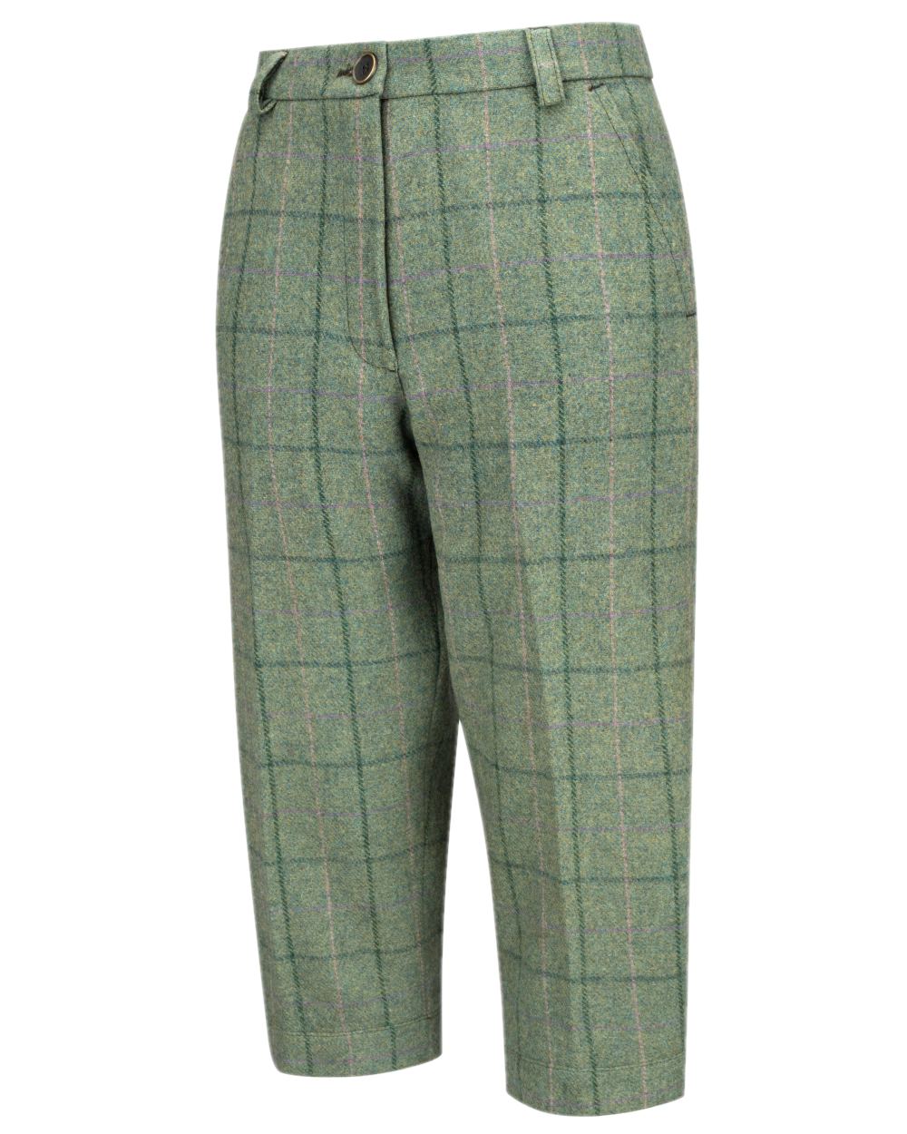 Spring Bracken Coloured Hoggs of Fife Roslin Ladies Technical Tweed Breeks on white background #colour_spring-bracken