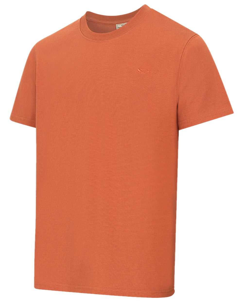Slate Blue Rust Coloured Hoggs of Fife Sandwood 2 Pack Cotton T-Shirts on white background #colour_slate-blue-rust