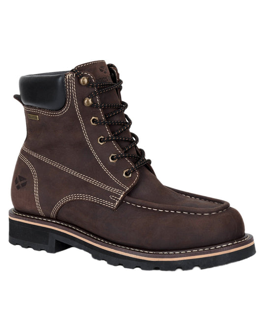 Oak Brown Coloured Hoggs of Fife Selkirk Moc Work Boots on white background #colour_oak-brown