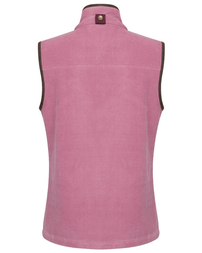 Dusty Pink Coloured Hoggs of Fife Stenton Ladies Fleece Gilet on white background #colour_dusty-pink