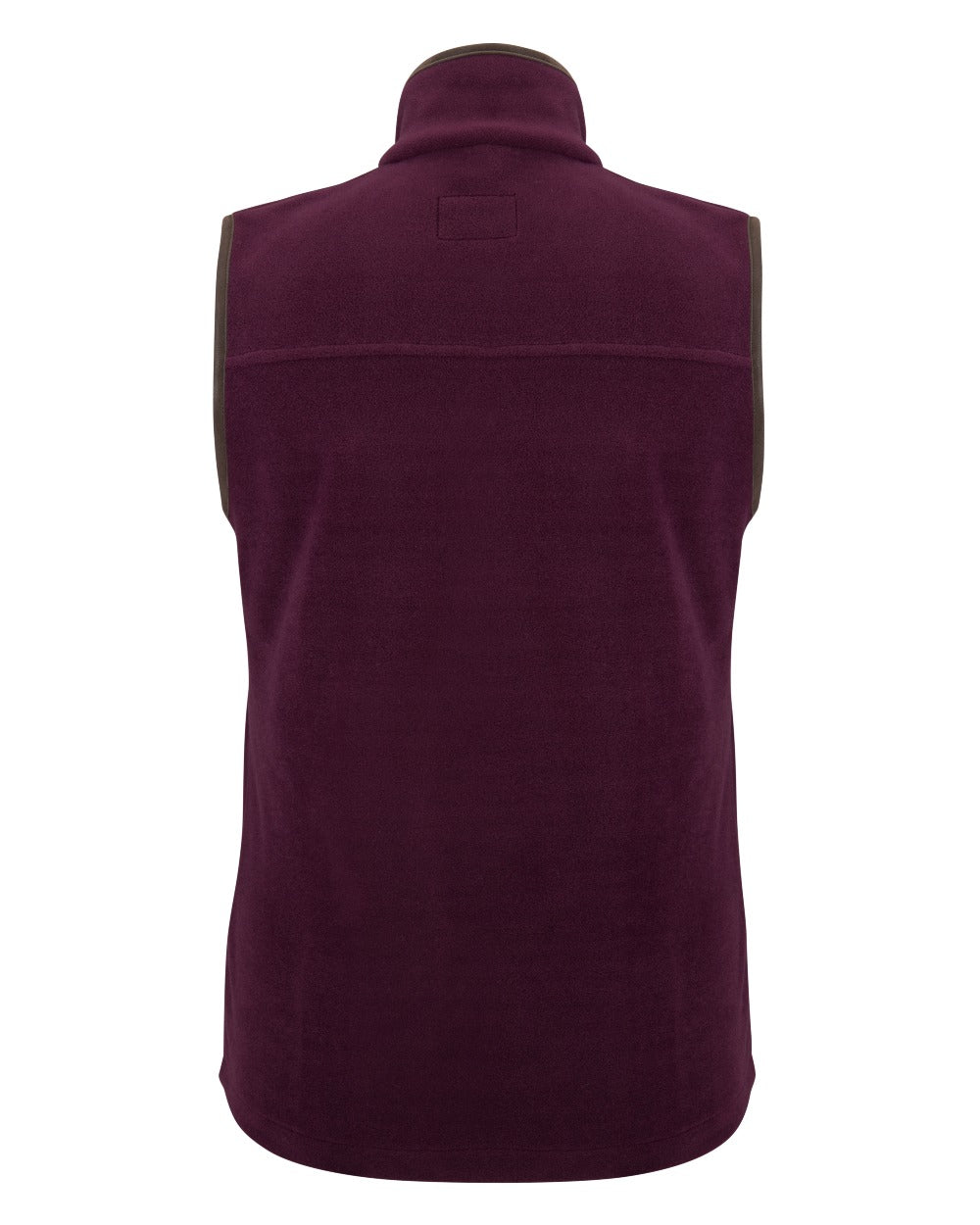 Merlot Coloured Hoggs of Fife Stenton Ladies Fleece Gilet on white background #colour_merlot