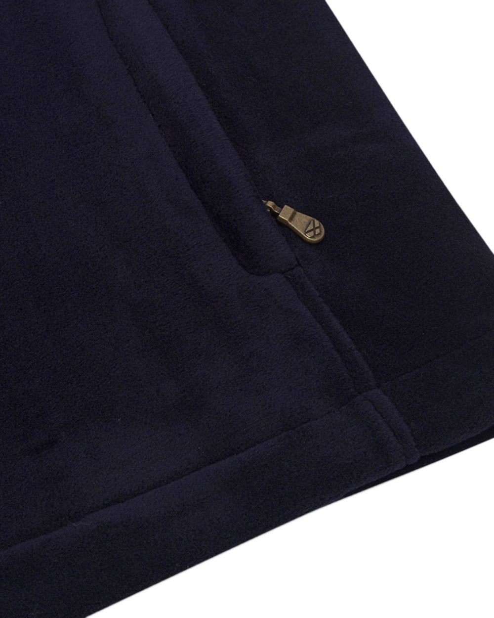 Midnight Navy Coloured Hoggs of Fife Stenton Quarter Zip Fleece on white background #colour_midnight-navy