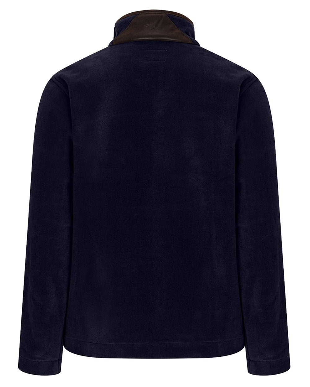 Midnight Navy Coloured Hoggs of Fife Stenton Quarter Zip Fleece on white background #colour_midnight-navy