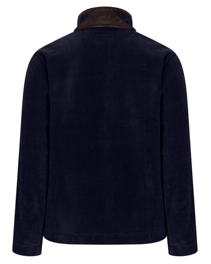 Midnight Navy Coloured Hoggs of Fife Stenton Quarter Zip Fleece on white background #colour_midnight-navy