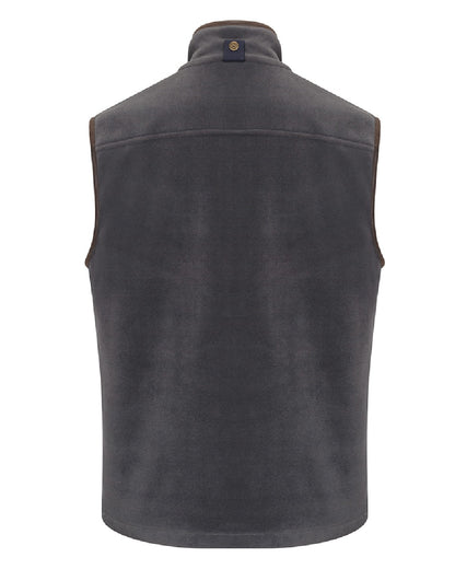 Charcoal Coloured Hoggs of Fife Stenton Technical Fleece Gilet on white background #colour_charcoal