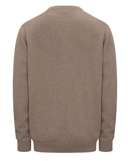 Biscuit Brown Coloured Hoggs of Fife Stirling II Long Sleeve Pullover on white background #colour_biscuit-brown