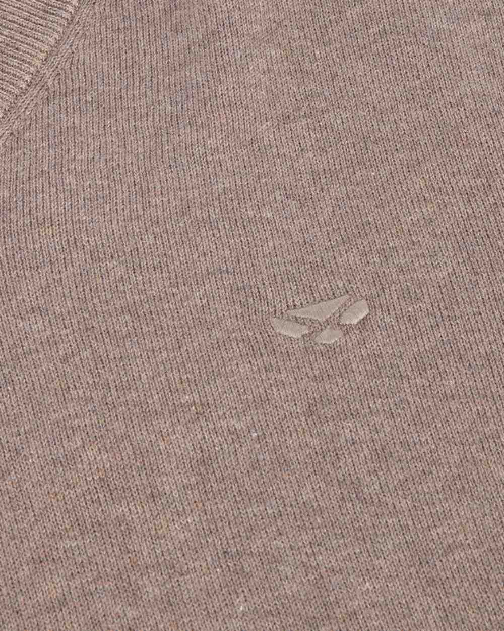 Biscuit Brown Coloured Hoggs of Fife Stirling II Long Sleeve Pullover on white background #colour_biscuit-brown