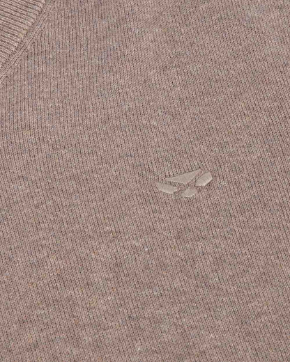 Biscuit Brown Coloured Hoggs of Fife Stirling II Long Sleeve Pullover on white background #colour_biscuit-brown