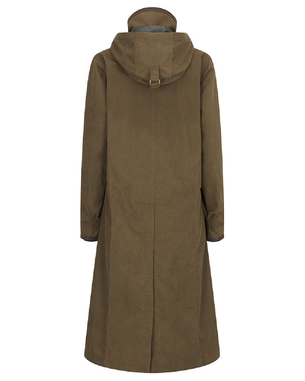 Sage Coloured Hoggs of Fife Struther Ladies Long Riding Coat on white background #colour_sage
