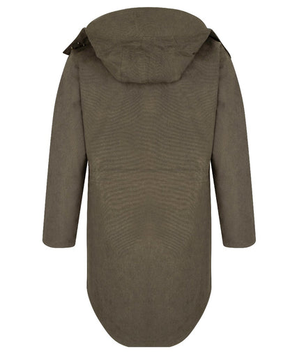 Dark Green coloured Hoggs of Fife Struther Trilaminate Long Waterproof Smock on white background #colour_dark-green