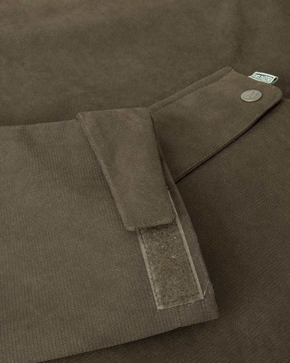 Dark Green coloured Hoggs of Fife Struther Trilaminate Long Waterproof Smock on white background #colour_dark-green