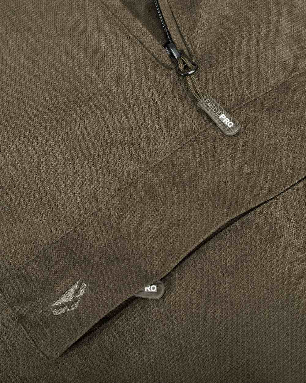Dark Green coloured Hoggs of Fife Struther Trilaminate Long Waterproof Smock on white background #colour_dark-green