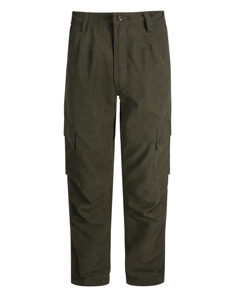Dark Green coloured Hoggs of Fife Struther Waterproof Field Trousers on white background #colour_dark-green