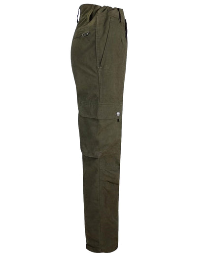 Dark Green coloured Hoggs of Fife Struther Waterproof Field Trousers on white background #colour_dark-green