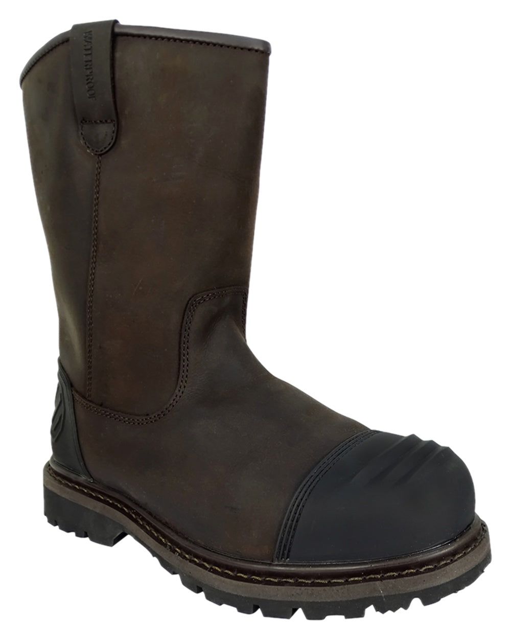 Brown Coloured Hoggs of Fife Thor Safety Rigger Boots on white background #colour_brown