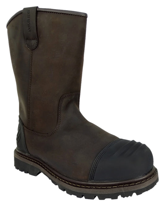 Brown Coloured Hoggs of Fife Thor Safety Rigger Boots on white background #colour_brown