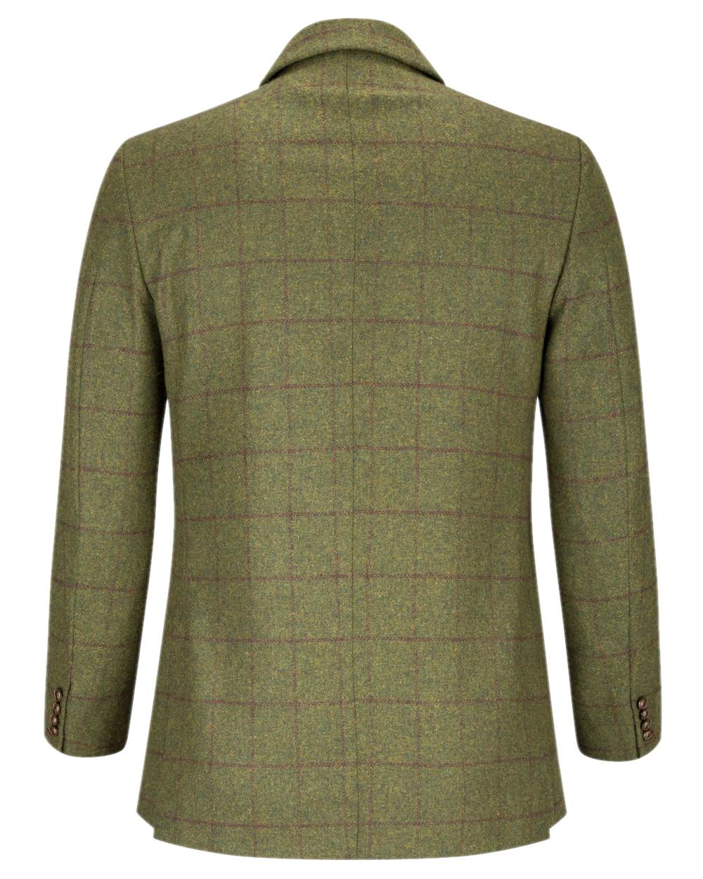 Olive Wine Coloured Hoggs of Fife Tummel Tweed Sports Jacket on white background #colour_olive-wine