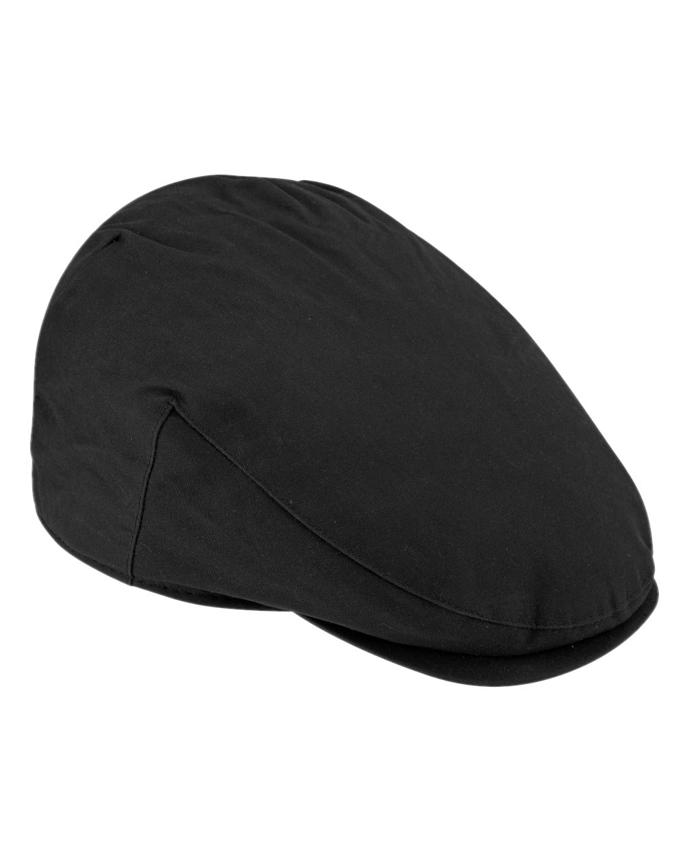 Navy Coloured Hoggs of Fife Wax Flat Cap on white background #colour_navy