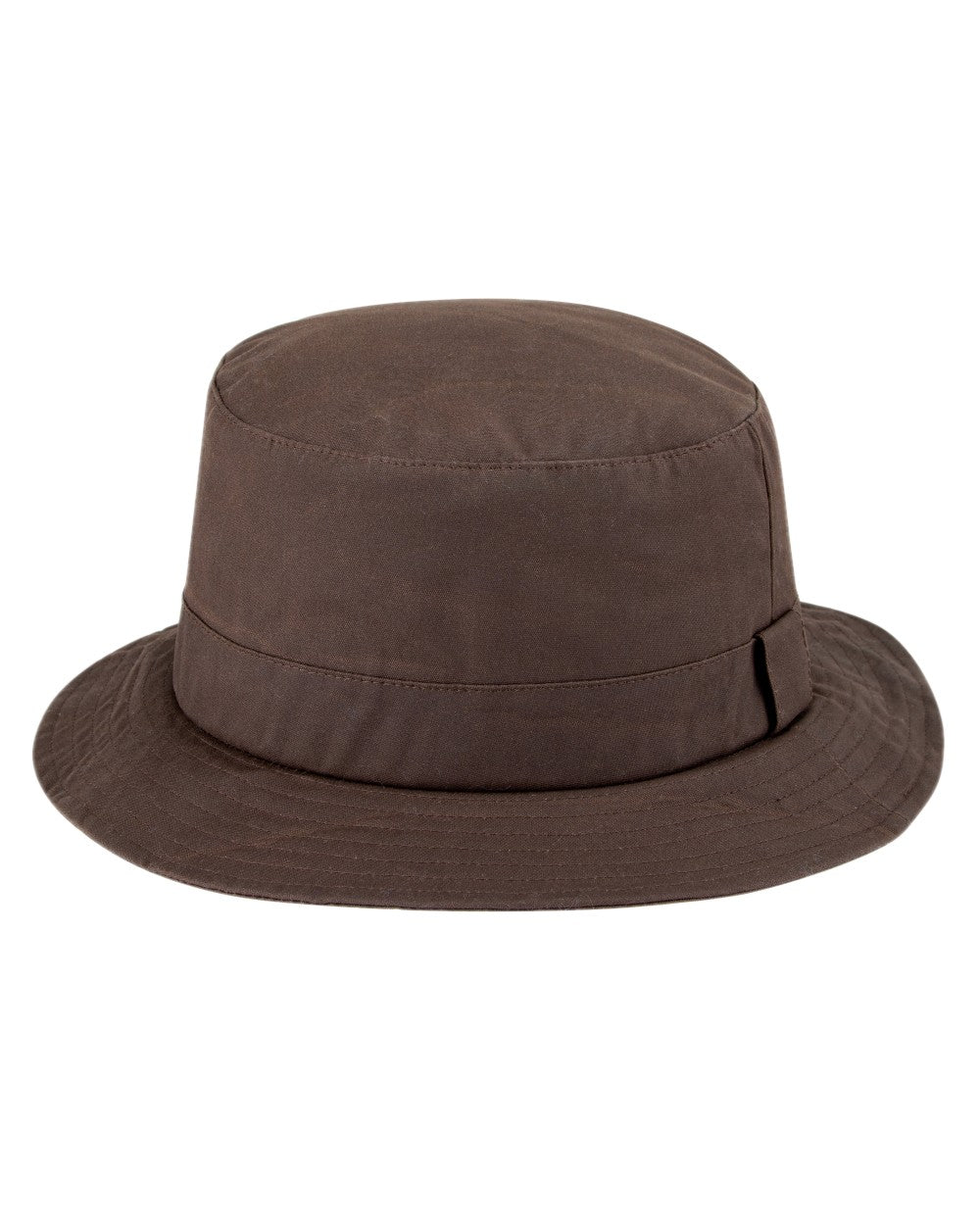Brown Coloured Hoggs of Fife Waxed Bush Hat on white background #colour_brown