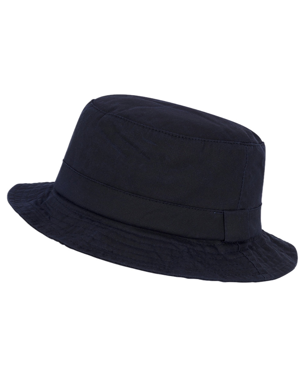 Navy Coloured Hoggs of Fife Waxed Bush Hat on white background #colour_navy
