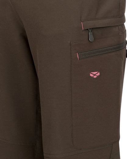 Green Coloured Hoggs of Fife Womens Ardross 4-Way Active Trousers on white background #colour_green