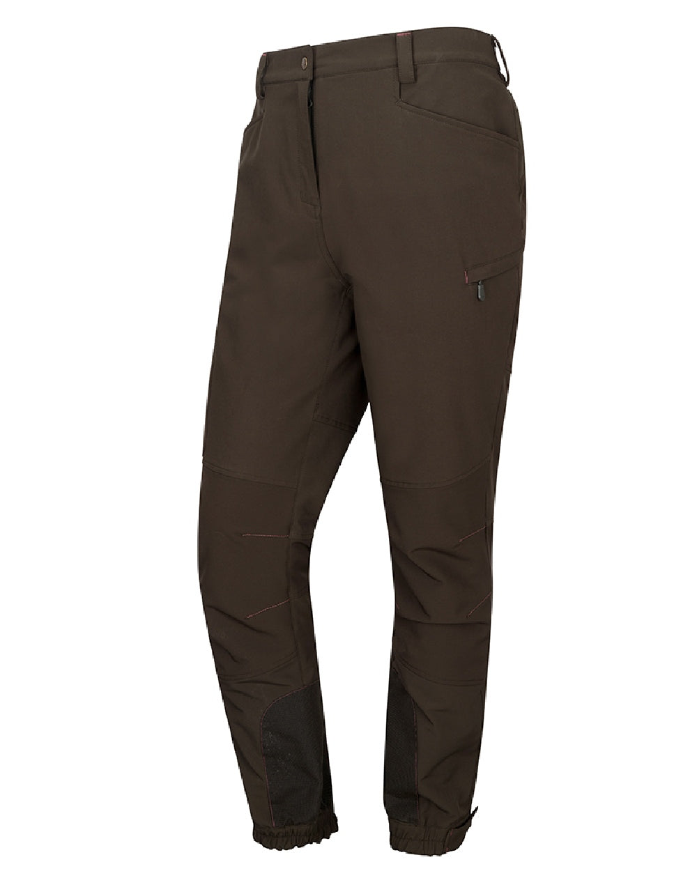 Green Coloured Hoggs of Fife Womens Ardross 4-Way Active Trousers on white background #colour_green