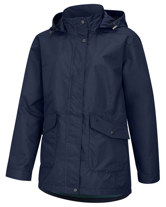 Navy Coloured Hoggs of Fife Womens Fara Waterproof Jacket on white background #colour_navy