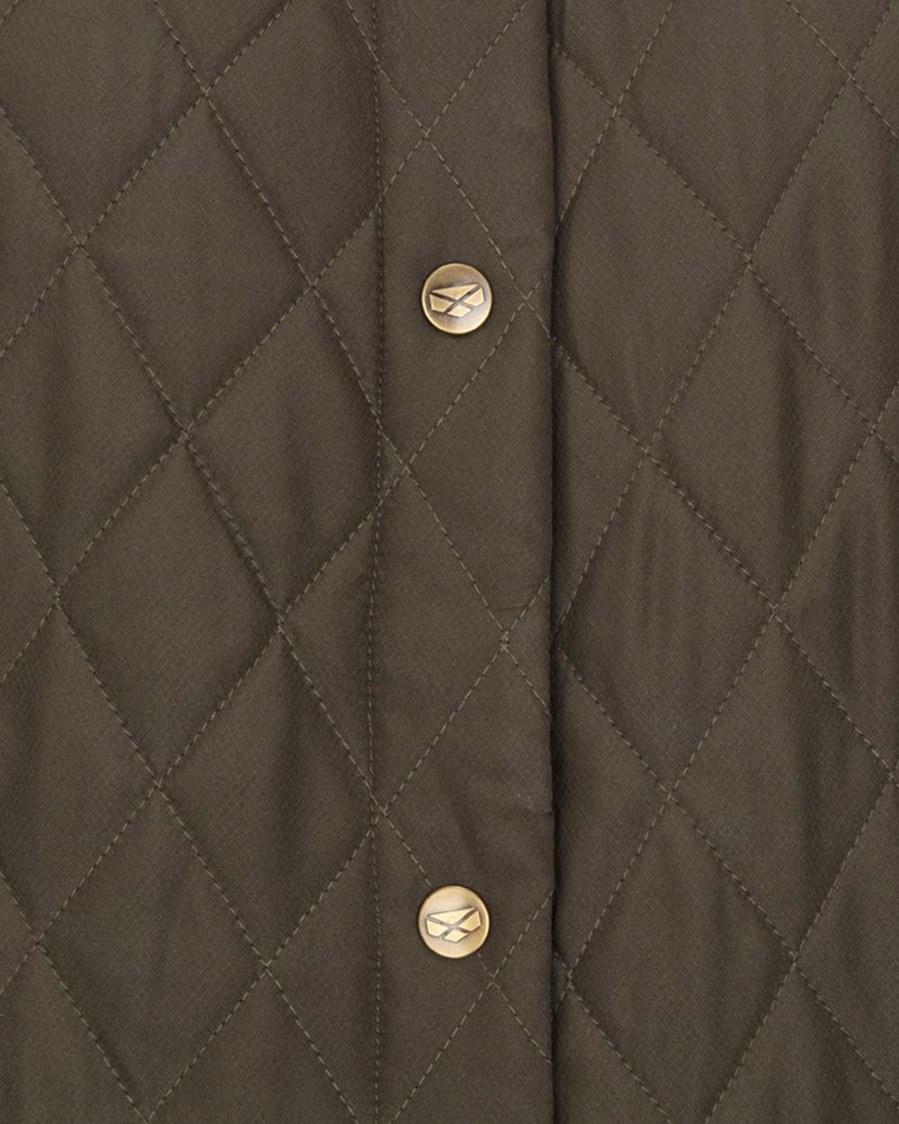 Forest Green Coloured Hoggs of Fife Womens Ladybank Quilted Jacket on white background #colour_forest-green