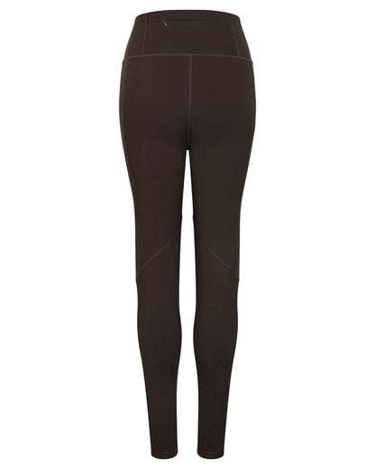 Forest Green Coloured Hoggs of Fife Womens Skye Active Thermal Leggings on white background #colour_forest-green