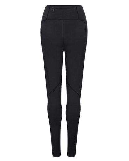 Black Coloured Hoggs of Fife Womens Skye Active Thermal Leggings on white background #colour_black