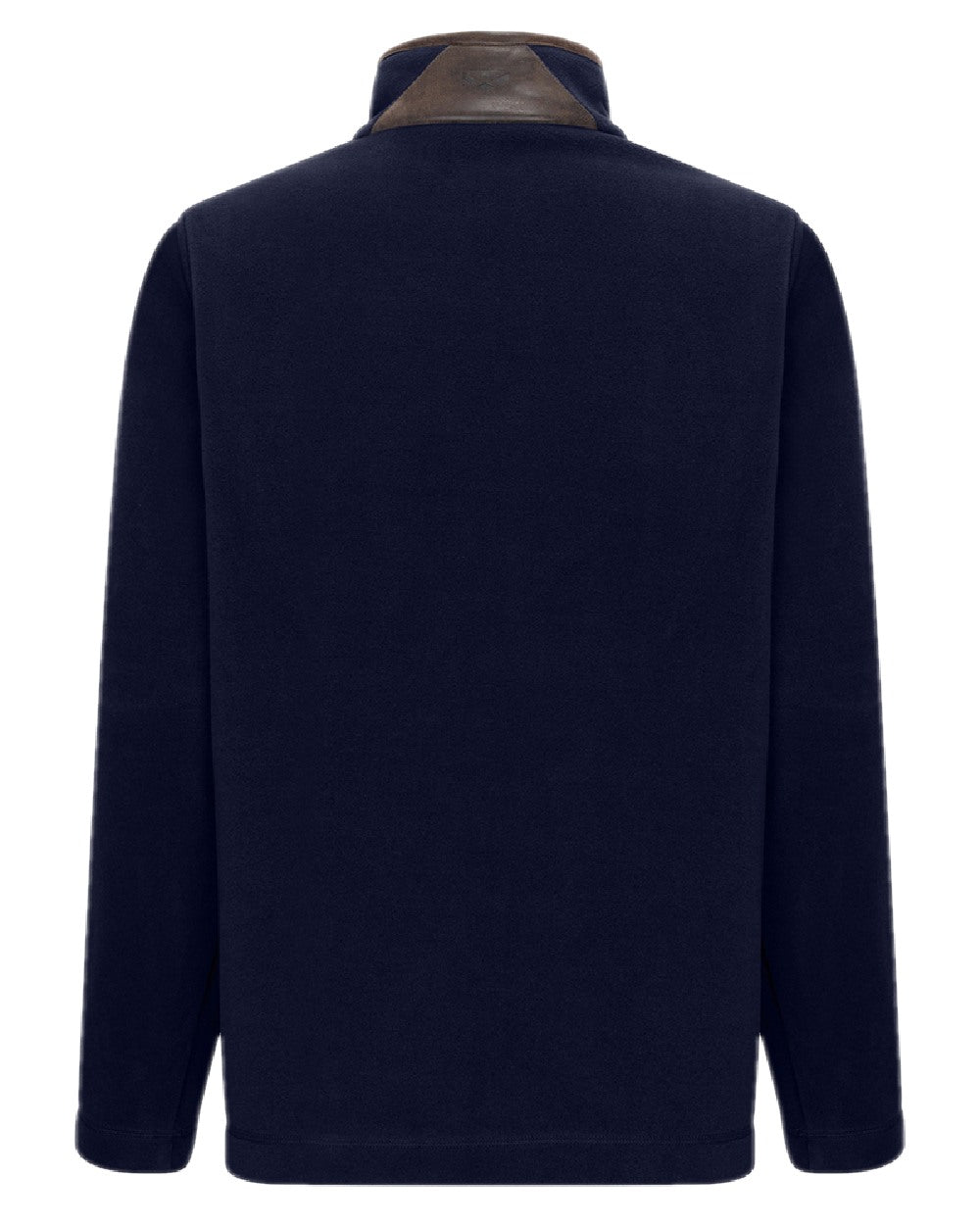 Midnight Navy Coloured Hoggs of Fife Womens Stenton Quarter Zip Fleece on white background #colour_midnight-navy