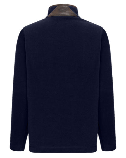 Midnight Navy Coloured Hoggs of Fife Womens Stenton Quarter Zip Fleece on white background #colour_midnight-navy