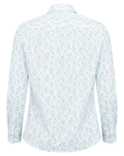 Seafoam Coloured Hoggs of Fife Womens Thistle Print Shirt on white background #colour_seafoam