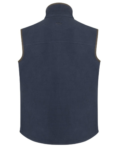 Navy Coloured Hoggs of Fife Woodhall Fleece Gilet on white background #colour_navy
