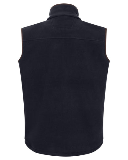Soft Black Coloured Hoggs of Fife Woodhall Fleece Gilet on white background #colour_soft-black