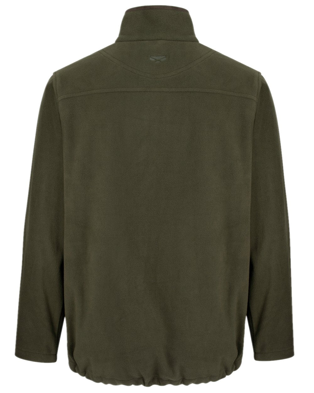 Green Coloured Hoggs of Fife Woodhall Fleece Jacket on white background #colour_green