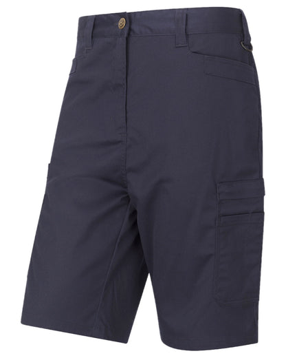 Navy Coloured Hoggs of Fife WorkHogg Utility Shorts on white background #colour_navy