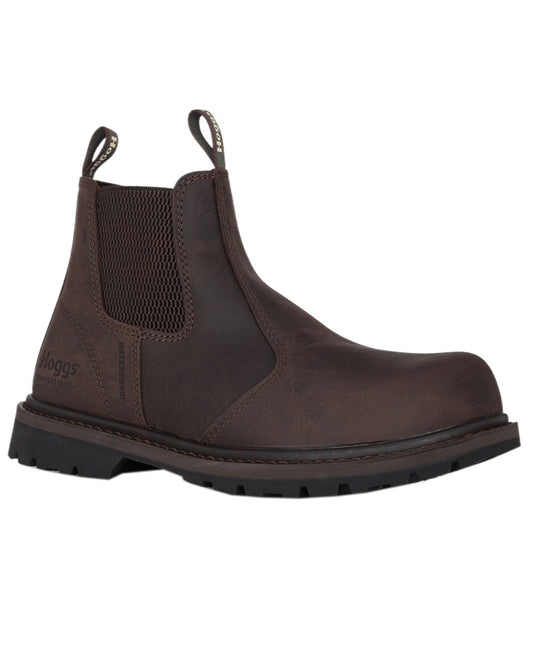 Crazy Horse Brown Coloured Hoggs of Fife Zeus Safety Dealer Boots on white background #colour_crazy-horse-brown