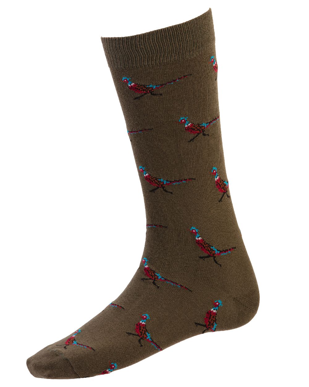 Pheasant coloured House of Cheviot Cotton Socks on white background #colour_pheasant