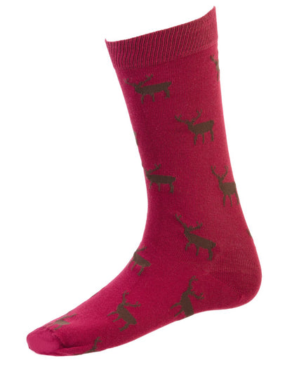 Stag coloured House of Cheviot Cotton Socks on white background #colour_stag
