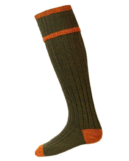 Hawthorn coloured House of Cheviot Kyle Socks on white background #colour_hawthorn