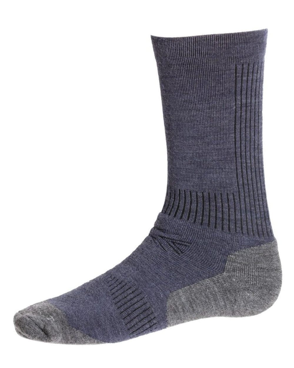 Blue Haze coloured House of Cheviot Munro Performance Socks on white background #colour_blue-haze