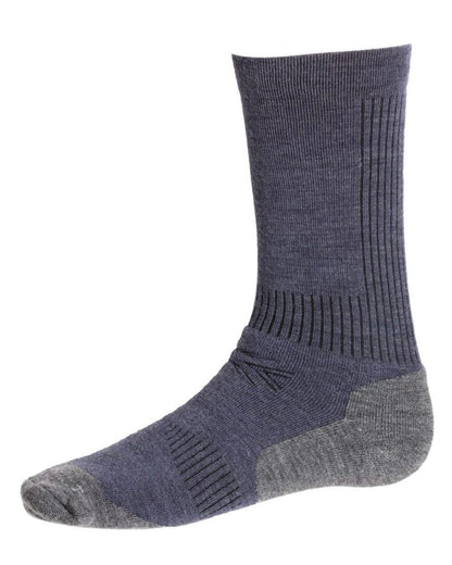 Blue Haze coloured House of Cheviot Munro Performance Socks on white background #colour_blue-haze